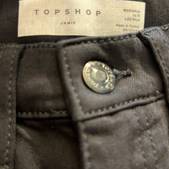 Topshop NWT Skinny High Rise Jamie jeans in Black Size 25 - Picture 6 of 8